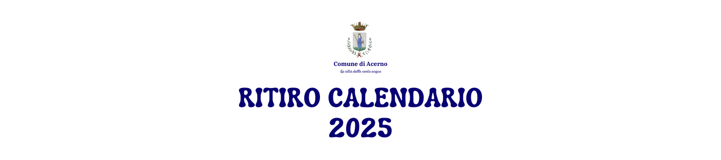 RITIRO CALENDARIO 2025