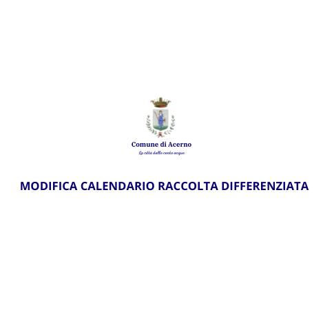 MODIFICA CALENDARIO RACCOLTA DIFFERENZIATA 1° MAGGIO