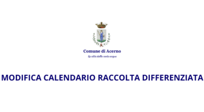 MODIFICA CALENDARIO RACCOLTA DIFFERENZIATA 1° MAGGIO