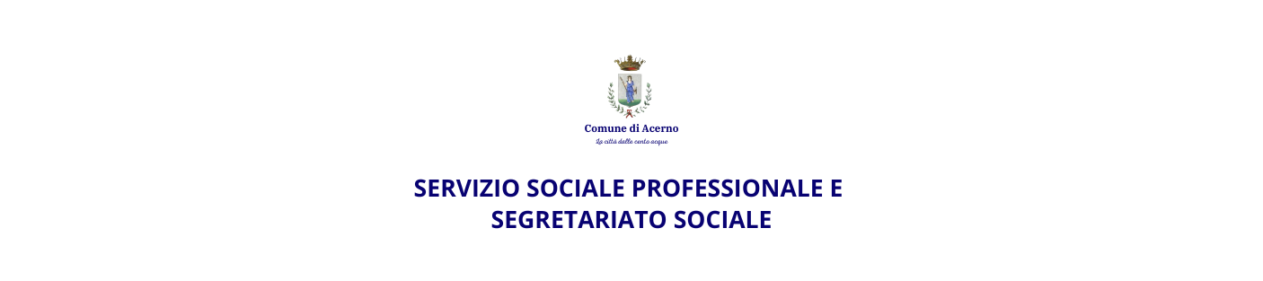 SERVIZIO SOCIALE PROFESSIONALE E SEGRETARIATO SOCIALE