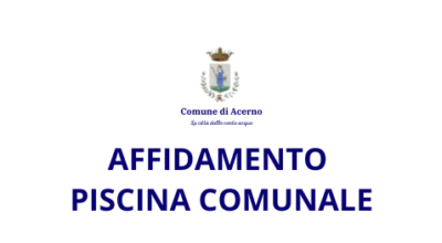 AVVISO PUBBLICO E DISCIPLINARE DI GARA PER L’AFFIDAMENTO IN CONCESSIONE DELLA GESTIONE PROVVISORIA DELL’IMPIANTO SPORTIVO “PISCINA COMUNALE”