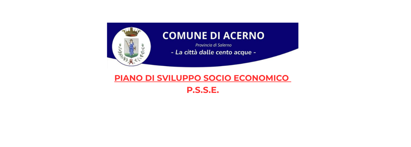 PIANO DI SVILUPPO SOCIO ECONOMICO