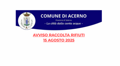 MODIFICA CALENDARIO RACCOLTA DIFFERENZIATA 15 AGOSTO