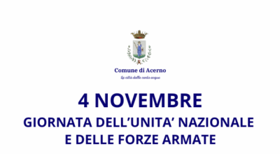 4 NOVEMBRE GIORNATA DELL’UNITÀ NAZIONALE E DELLE FORZE ARMATE