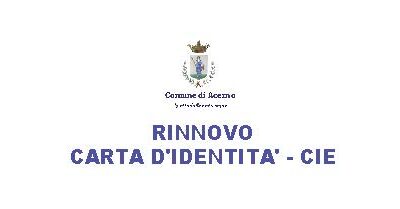 RINNOVO CARTA D’IDENTITA’