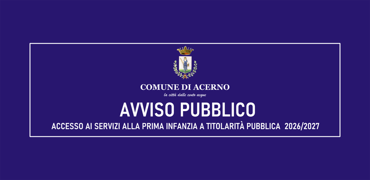 ACCESSO AI SERVIZI ALLA PRIMA INFANZIA A TITOLARITÀ PUBBLICA 2026/2027